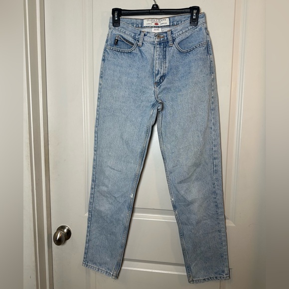 Vintage 90’s Guess Cotton Classic Fit Straight Leg High Rise Y2K Jeans, 26/27 - Picture 4 of 11
